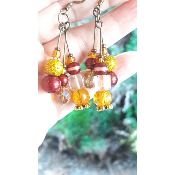 Artisan earrings 348#Fs NEW bohemian Fringe long dangle earrings handmade earri - Picture 2 of 3